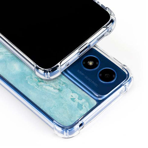 Crystal Turquoise Moto G 5G (2024) Clear Case